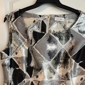 Calvin Klein Women's Black and Gray Dress